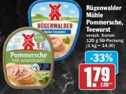 AEZ Rügenwalder Mühle Pommersche, Teewurst Angebot