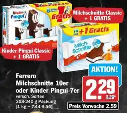 AEZ Ferrero Milchschnitte 10er oder Kinder Pingui 7er Angebot