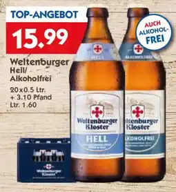 Hol'ab Getränkemarkt Weltenburger Hell/ Alkoholfrei Angebot
