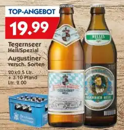 Hol'ab Getränkemarkt Tegernseer Hell/Spezial o. Augustiner Angebot