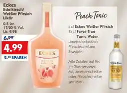 Hol'ab Getränkemarkt Eckes Edelkirsch/ Weißer Pfirsich Likör Angebot
