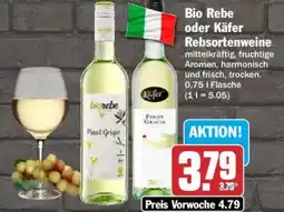 AEZ Bio Rebe oder Käfer Rebsortenweine Angebot