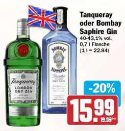 AEZ Tanqueray oder Bombay Saphire Gin Angebot