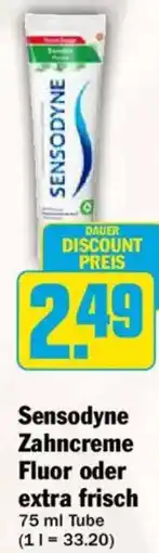 AEZ Sensodyne Zahncreme Fluor oder extra frisch Angebot