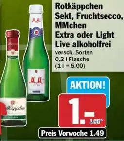 AEZ Rotkäppchen Sekt, Fruchtsecco, MMchen Extra oder Light Live alkoholfrei Angebot