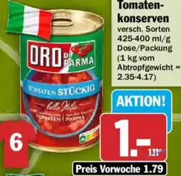 AEZ Oro di Parma Tomatenkonserven Angebot