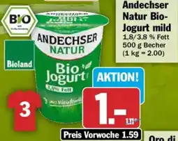 AEZ Andechser Natur Bio Jogurt mild Angebot
