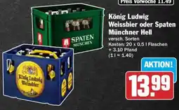 AEZ König Ludwig Weissbier oder Spaten Münchner Hell Angebot