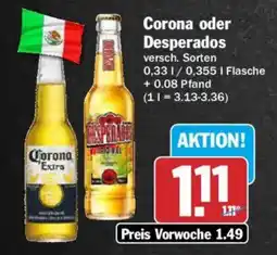AEZ Corona oder Desperados Angebot