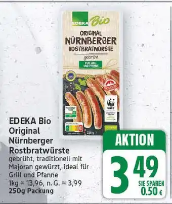 E-Center Edeka bio original nürnberger rostbratwürste Angebot