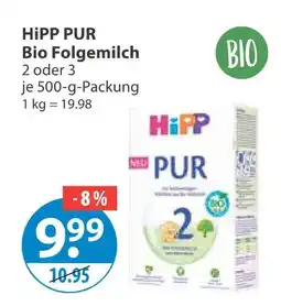 V Markt Hipp pur bio folgenmilch Angebot