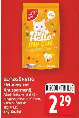 E-Center Gut&günstig hello my cat knuspermenü Angebot