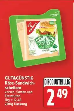 E-Center Gut&günstig käse-sandwich-scheiben Angebot
