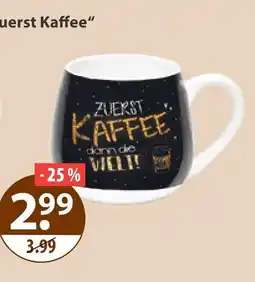 V Markt Kaffeebecher „zuerst kaffee“ Angebot