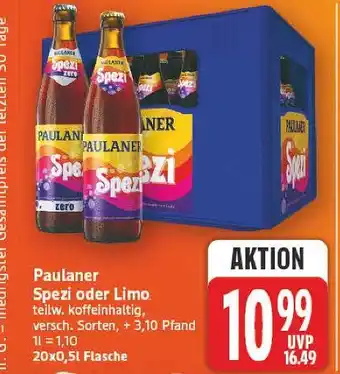 E-Center Paulaner spezi Angebot