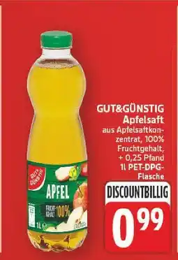E-Center Gut&günstig apfelsaft Angebot