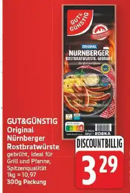 E-Center Gut&günstig original nürnberger rostbratwürste Angebot
