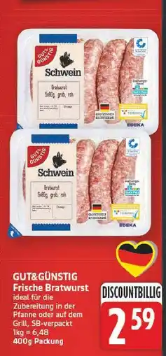 E-Center Gut&günstig frische bratwurst Angebot