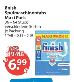 V Markt Finish spülmaschinentabs maxi pack Angebot