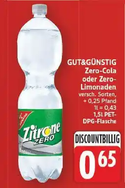 E-Center Gut&günstig zero-cola Angebot