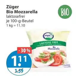V Markt Züger bio mozzarella Angebot