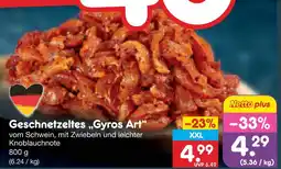 Netto Marken-Discount Geschnetzeltes „gyros art“ Angebot