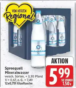E-Center Spreequell minerallwasser Angebot
