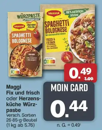 Famila Nord West Maggi Fix und frisch oder Herzensküche Würzpaste Angebot