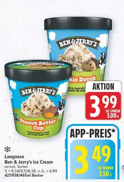 E-Center Langnese ben & jerry's ice cream Angebot