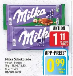 E-Center Milka schokolade Angebot