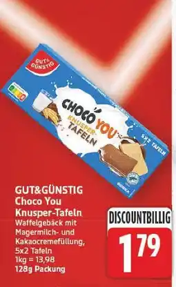 E-Center Gut&günstig choco you knusper-tafeln Angebot