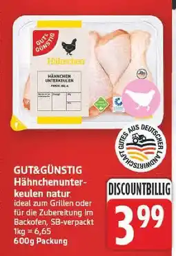 E-Center Gut&günstig hähnchenunterkeulen natur Angebot