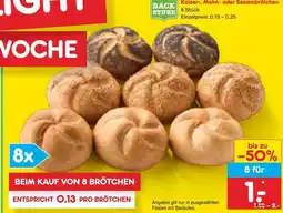 Netto Marken-Discount Backstube kaiser-, mohn- oder sesambrötchen Angebot