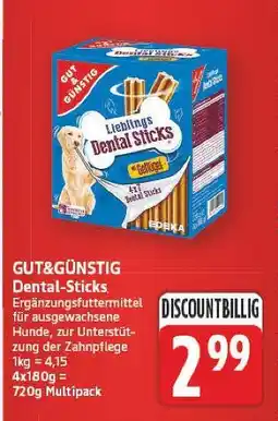 E-Center Gut&günstig dental-sticks Angebot