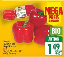 E-Center Edeka bio paprika, rot Angebot