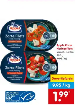 Netto Marken-Discount Appel zarte heringsfilets Angebot