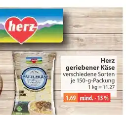 V Markt Herz geriebener käse Angebot
