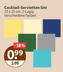 V Markt Cocktail-servietten uni Angebot