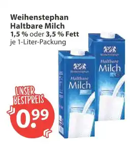V Markt Weihenstephan haltbare milch Angebot