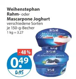V Markt Weihenstephan rahm- oder mascarpone joghurt Angebot