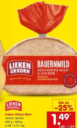 Netto Marken-Discount Lieken urkorn brot Angebot