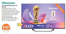 V Markt Hisense 65 4k qled smart-tv Angebot