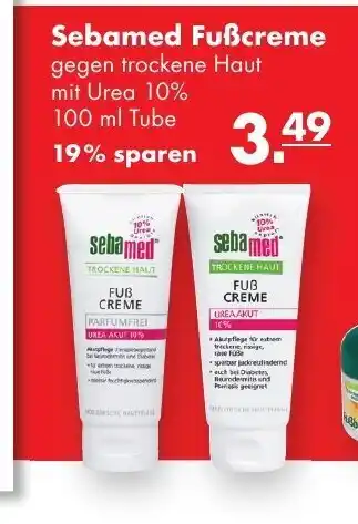 Handelshof Sebamed Fuẞcreme 100ml Tube 19% sparen Angebot