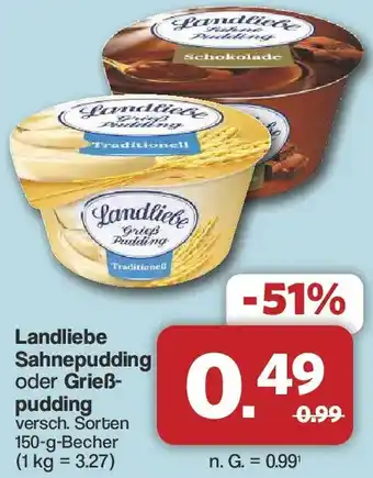 Famila Nord West Landliebe Sahnepudding oder Grießpudding Angebot