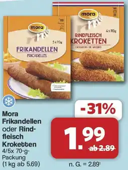 Famila Nord West Mora Frikandellen oder Rindfleisch Kroketten Angebot