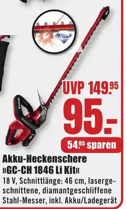 B1 Discount Baumarkt Einhell Akku-Heckenschere >>GC-CH 1846 Li Kit< Angebot