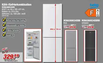 Poco Beko Kühl/Gefrierkombination RCNA366K34WN Angebot