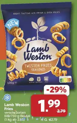Famila Nord West Lamb Weston Fries Angebot