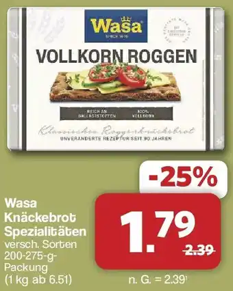 Famila Nord West Wasa Knäckebrot Spezialitäten Angebot