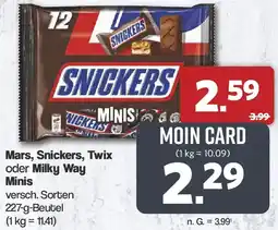 Famila Nord West Mars, Snickers, Twix oder Milky Way Minis Angebot